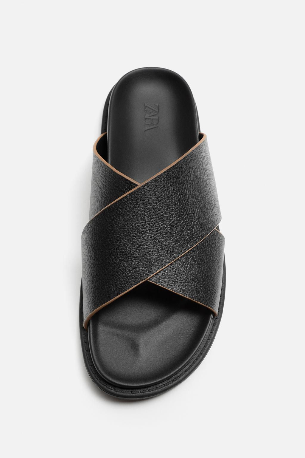 CRISS-CROSS LEATHER SANDALS - Zara фото 8