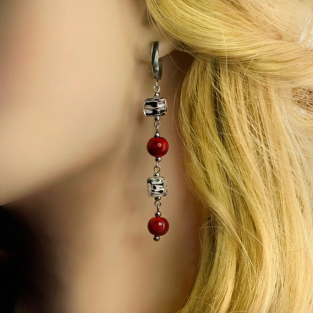 Серьги из муранского стекла SCARLET LAW LS3464