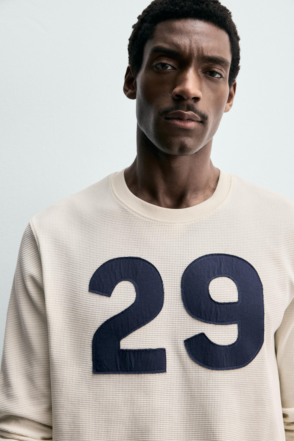 CAMISETA ESTRUCTURA WAFFLE N?MERO / Crudo - Zara фото 5