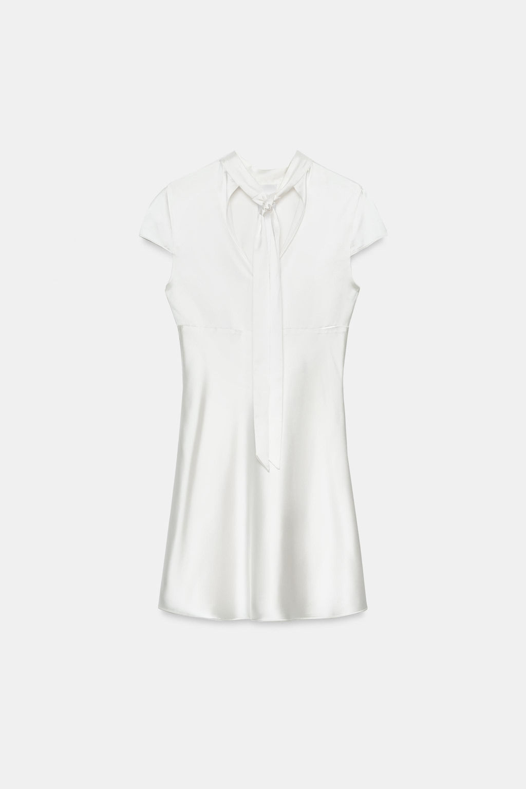 VESTIDO SATINADO ABERTURA / Blanco - Zara фото 8