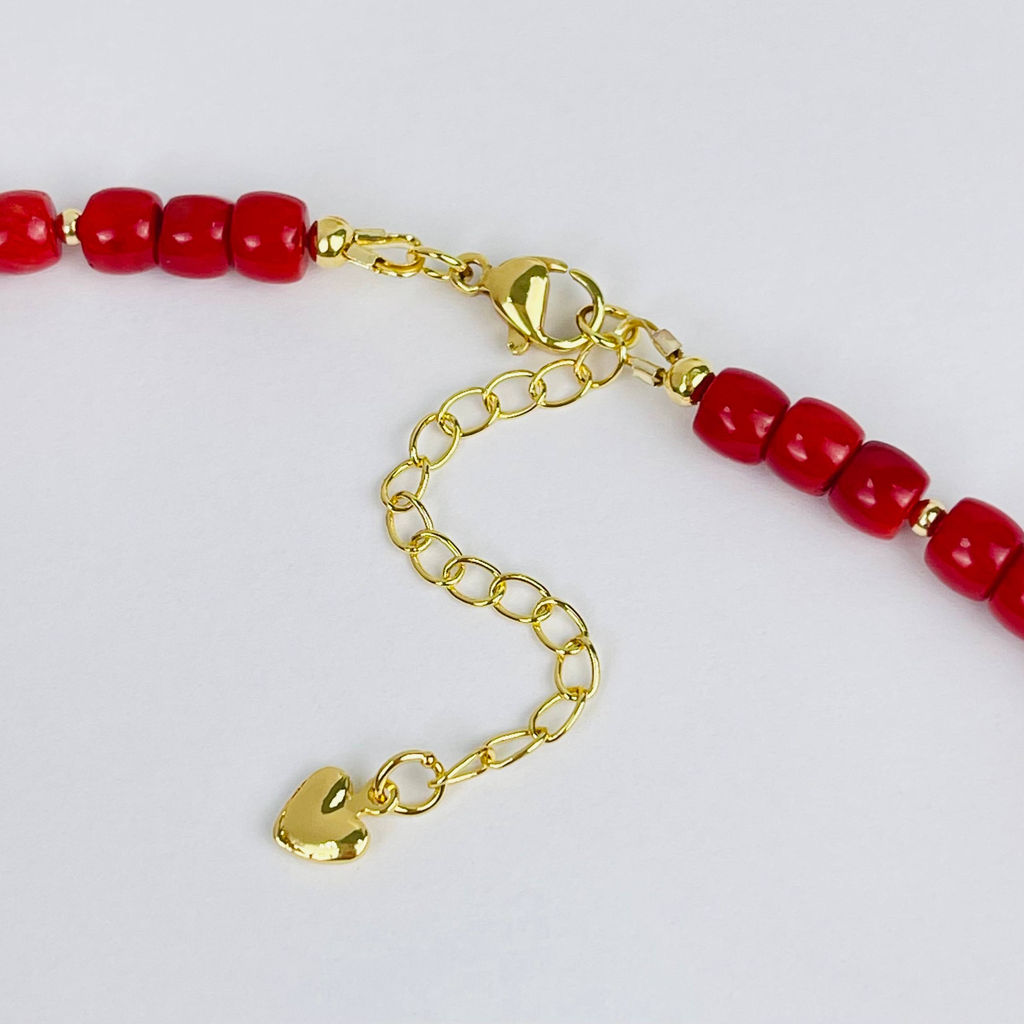 Колье из Коралла и Жемчуга 42 см +