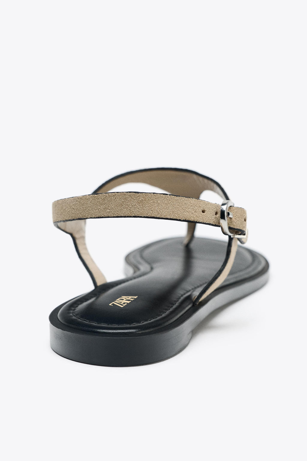 LEATHER BUCKLE-STRAP SANDALS - Zara фото 14