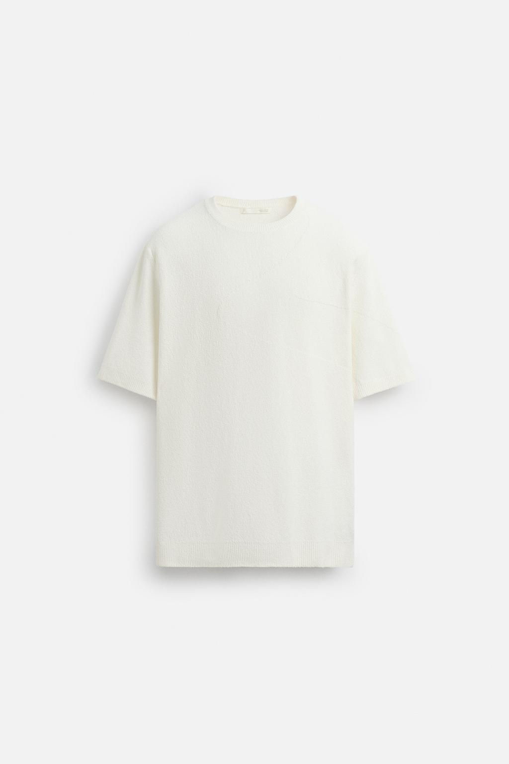 WAVE JACQUARD KNITTED T-SHIRT - Zara фото 7