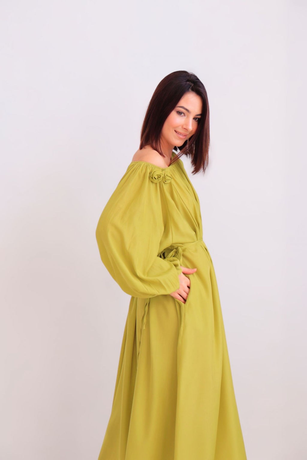 Martichelli Платье в цвете лайм фото 8