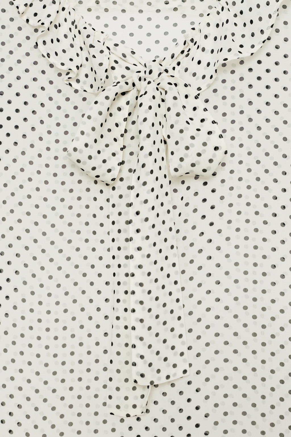 BLUSA LAZADAS LUNARES ZW COLLECTION / Blanco - Zara фото 9
