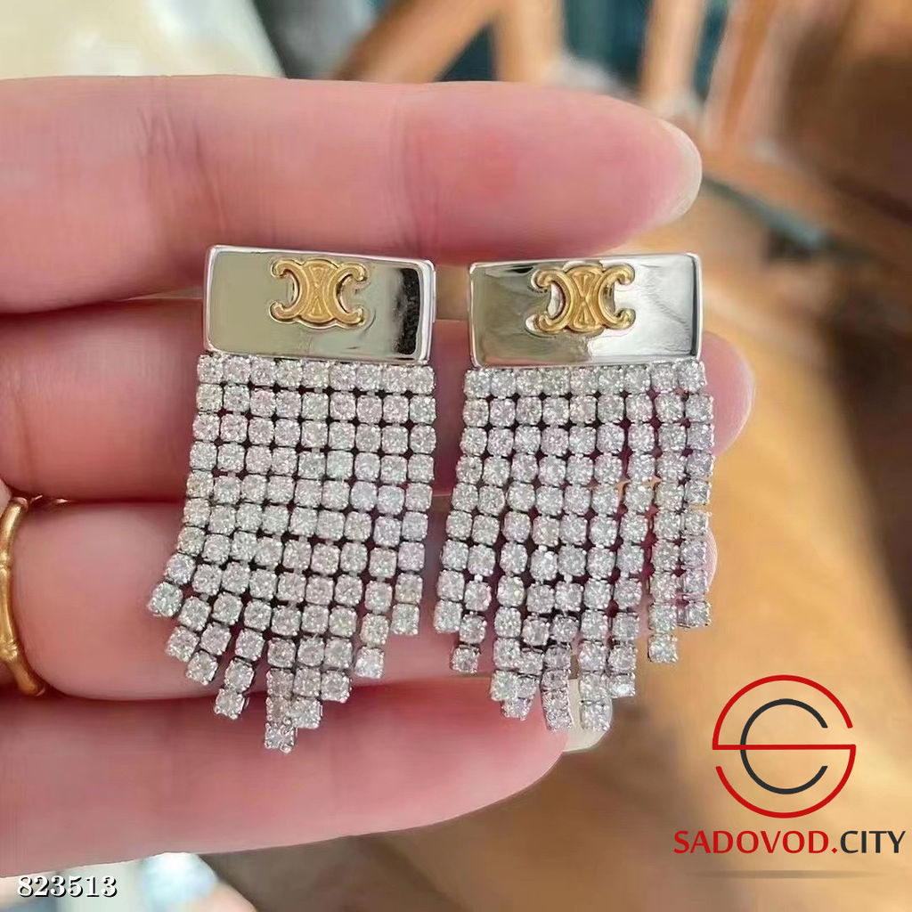 Серьги женские со стразами