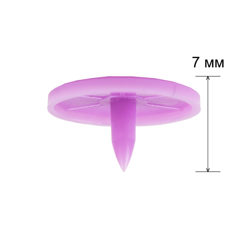 Кнопка Micron POM-15 Кнопки пластиковые пластик d 15 мм 15 шт. № 013 фиолетовый