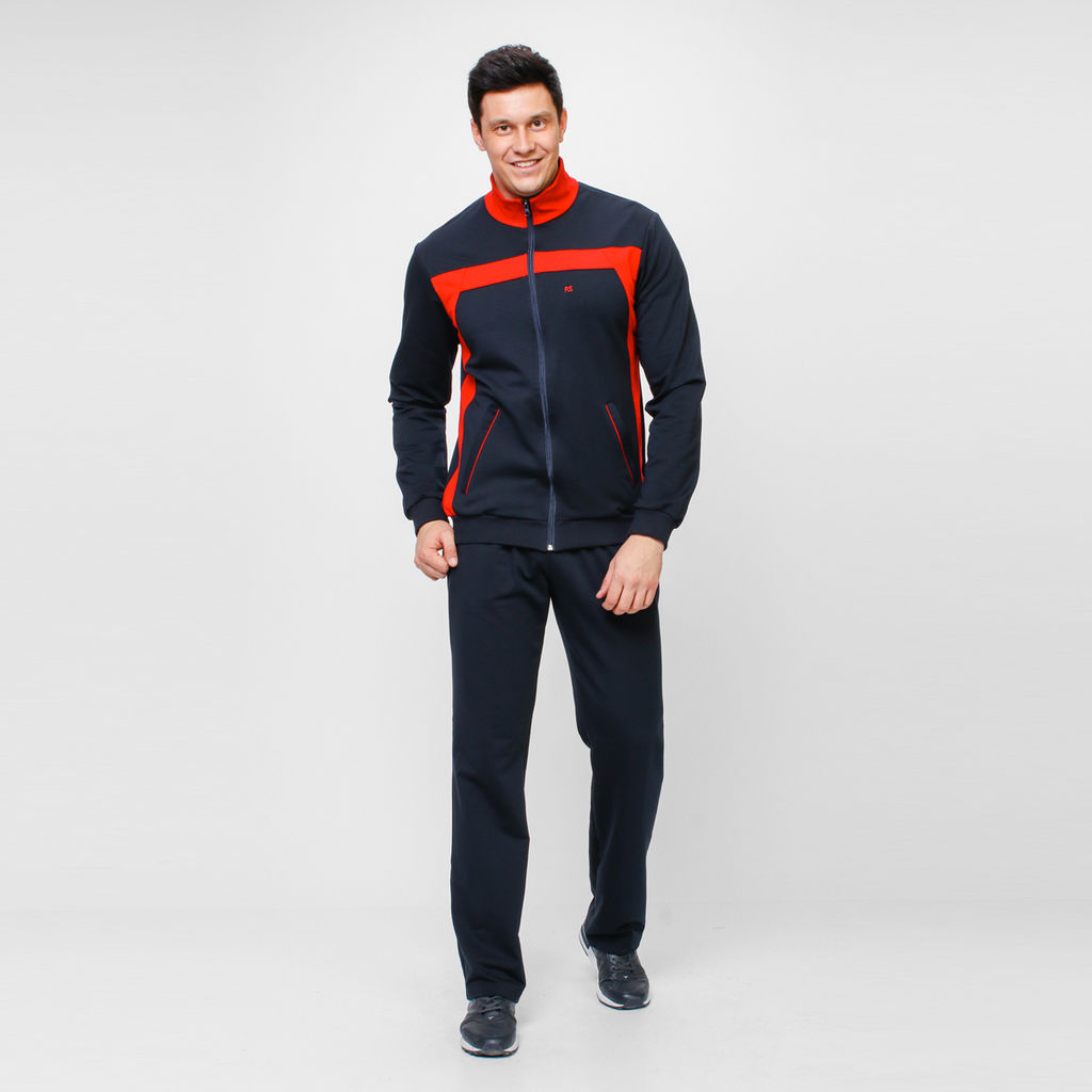 RODOS Спортивный костюм мужской весна/лето М-187 Синий/Меланж  фото 14