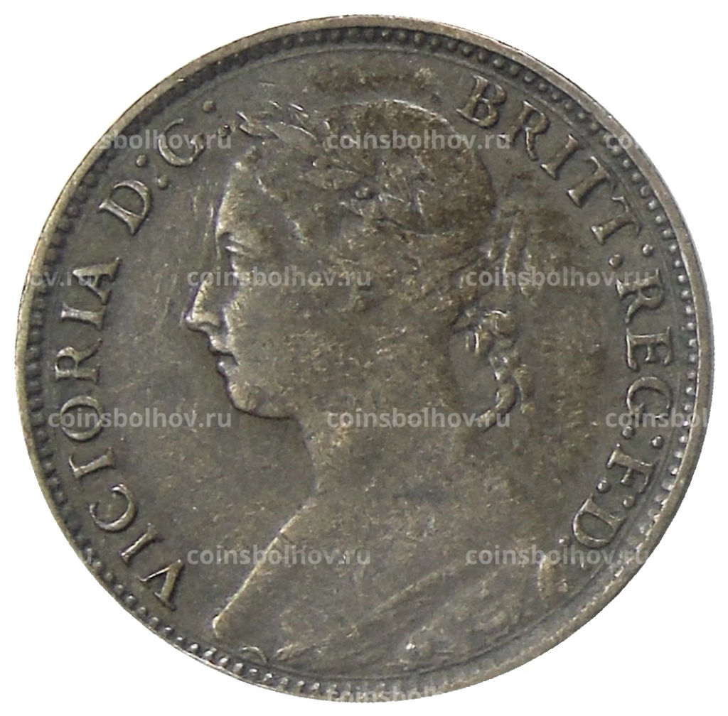 Монета 1 фартинг 1886 года Великобритания