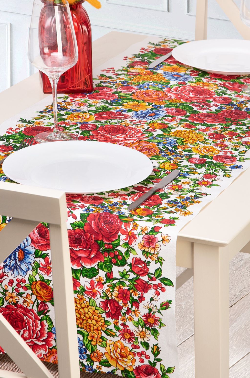Дорожка на стол из рогожки 50x140 Happy Fox Home  фото 26
