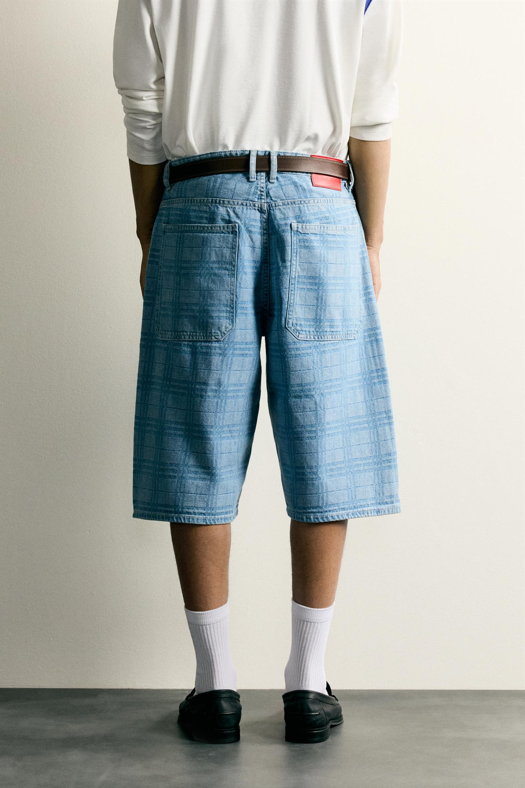 JORTS DENIM LAVADO ESTAMPADO / Azul claro - Zara фото 3