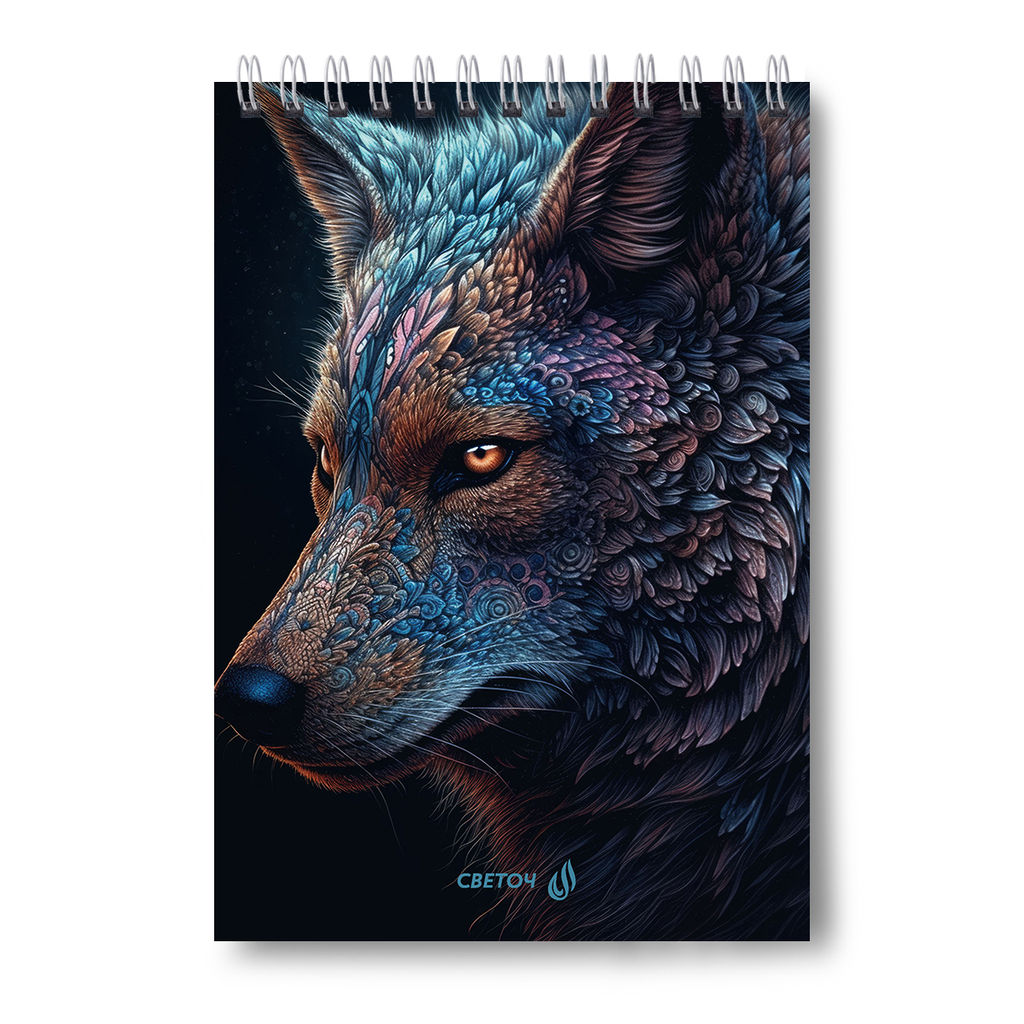 Б127 Светоч Блокнот на гребне, выборочный лак, A5 80 л. 4 шт. клетка Взгляд 01240  фото 3