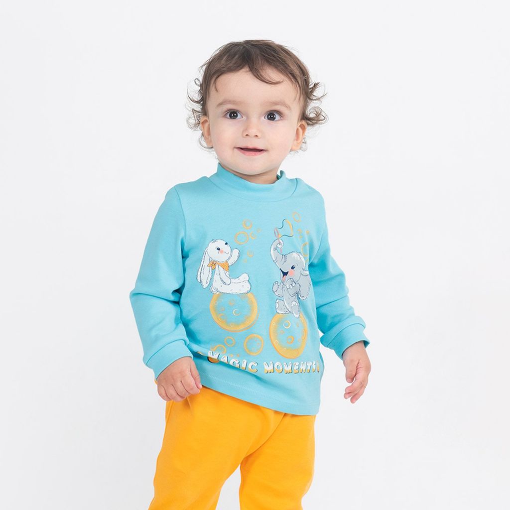 CRB wear/CWNB 62830-43-285 Водолазка для мальчика, голубой/Ex.Cherubino