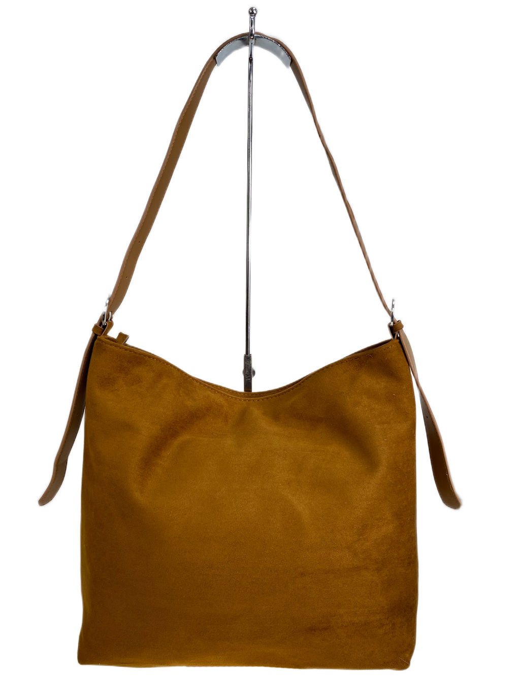 Женская сумка из искусственной замши, цвет коричнево-рыжий - Greta фото 2