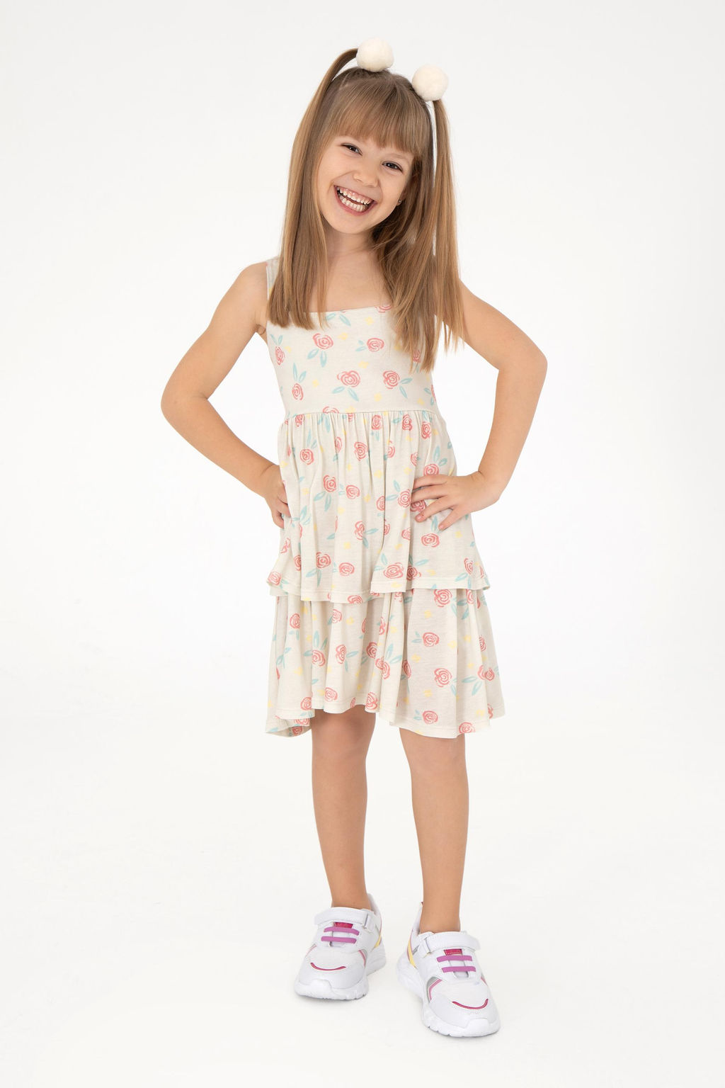 K_z _ocuk Ekru _rme Elbise Sepette S_rpriz _ndirim