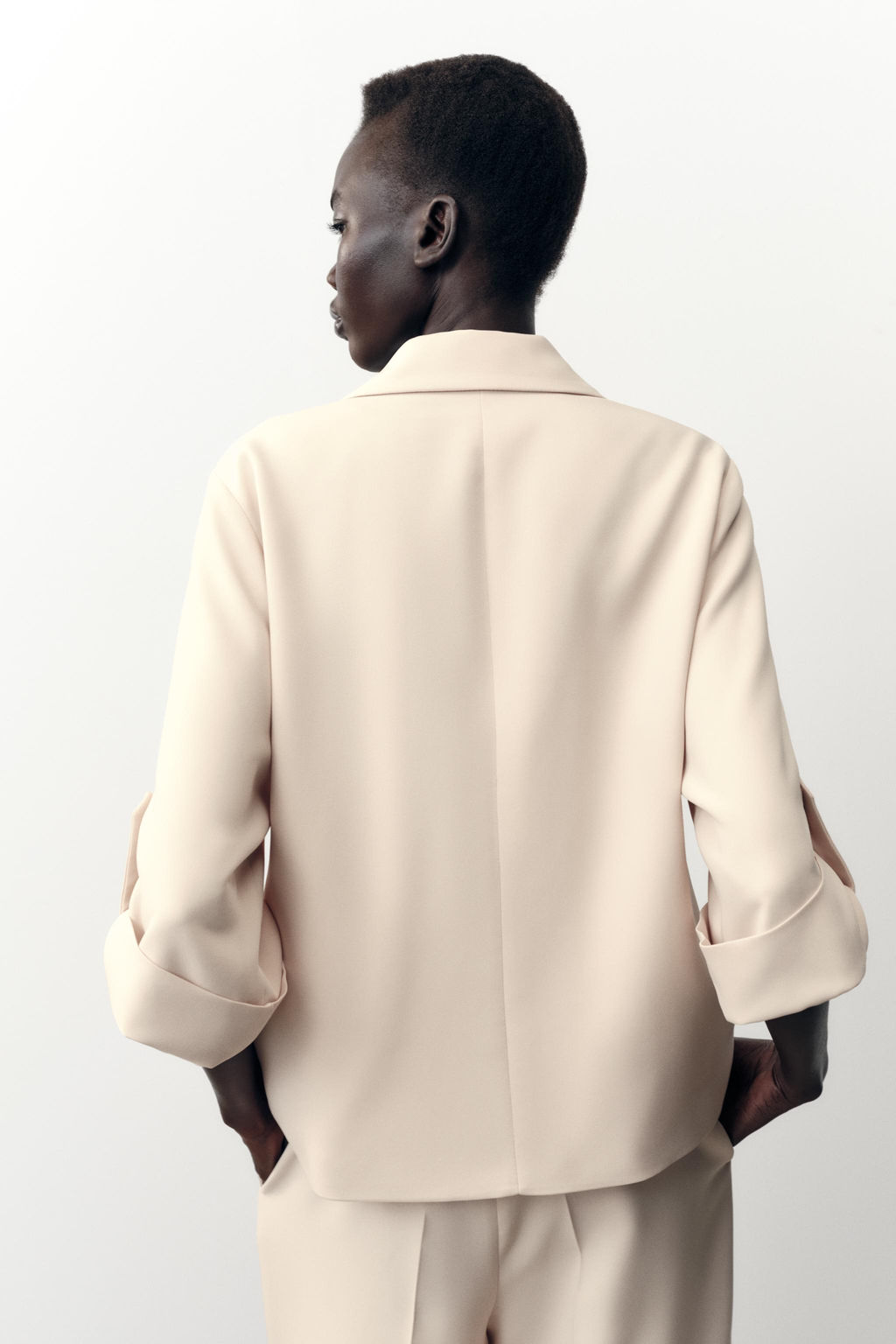DOUBLE-BREASTED BLAZER WITH ROLLED-UP SLEEVES - Zara фото 14