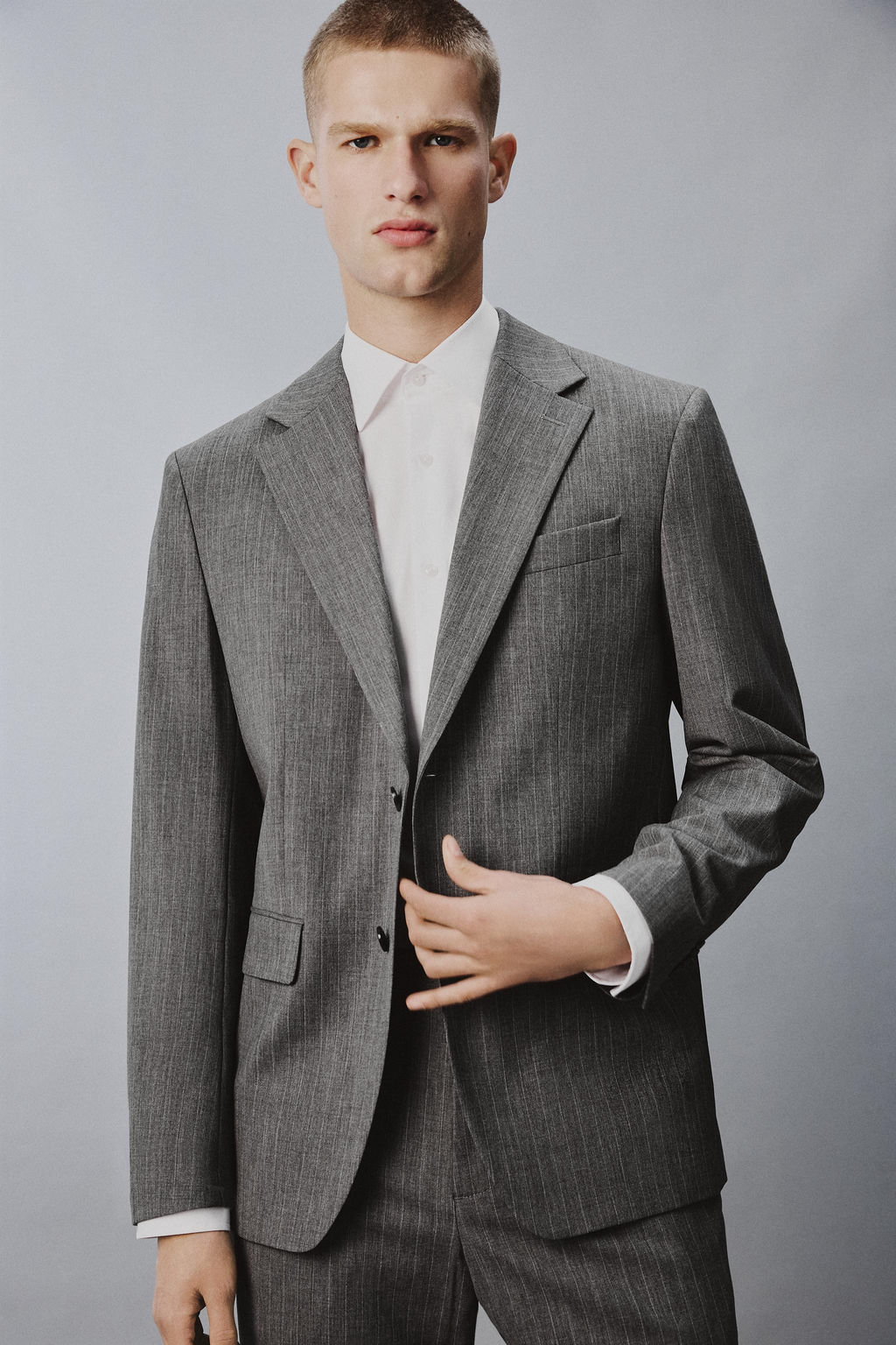 BLAZER TRAJE RAYA DIPLOM?TICA CON LANA / Gris - Zara фото 5