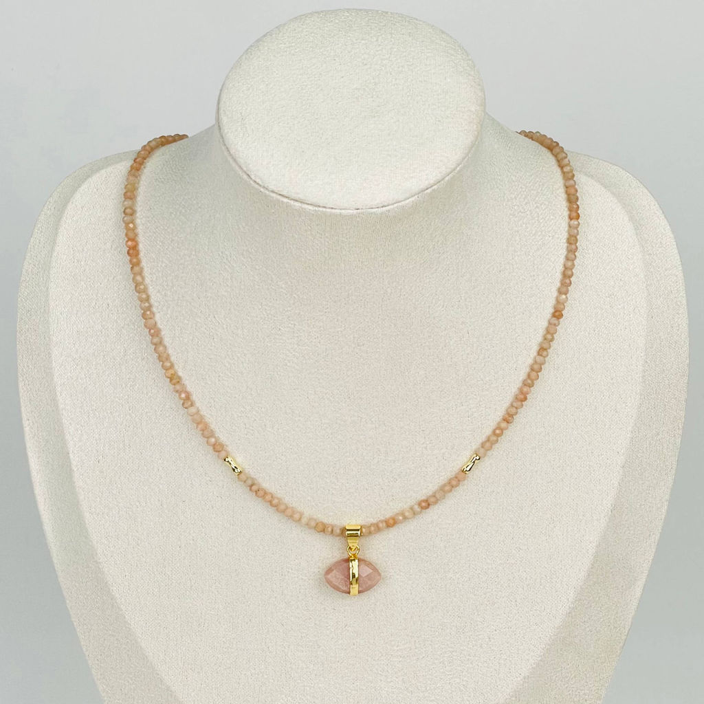 Колье из Лунного камня 40 см +