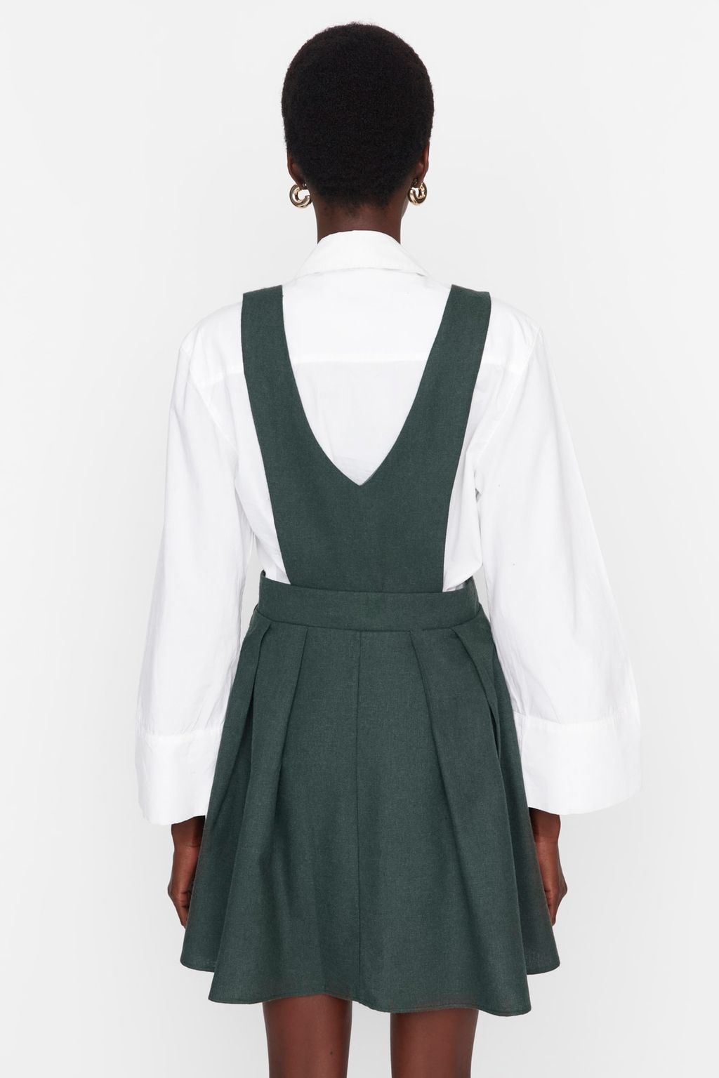 Trendyolmilla Haki Ask?l? Mini Dokuma Jile Elbise TWOAW21EL1163 фото 12