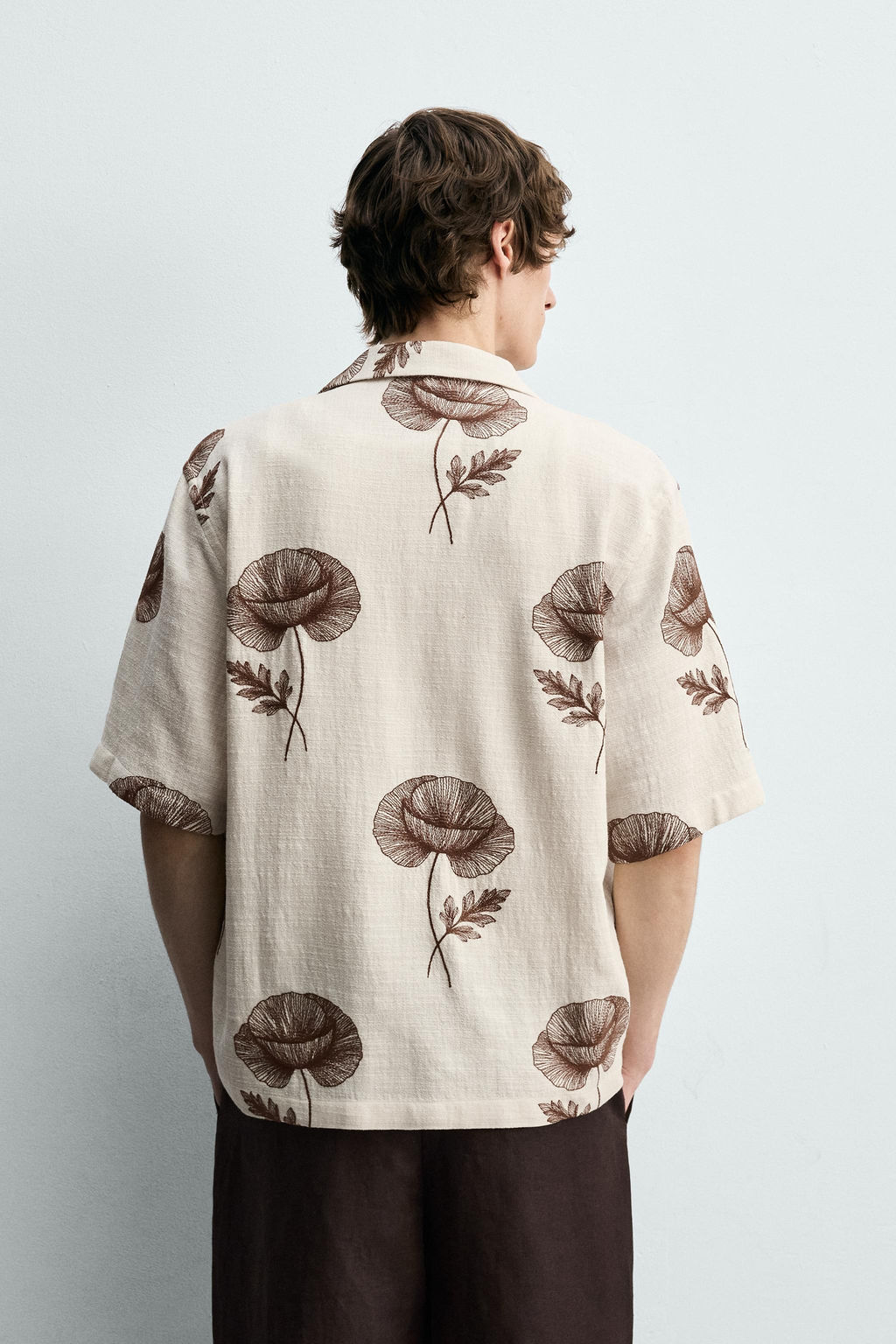 CAMISA BORDADO FLORAL / Crudo - Zara фото 3