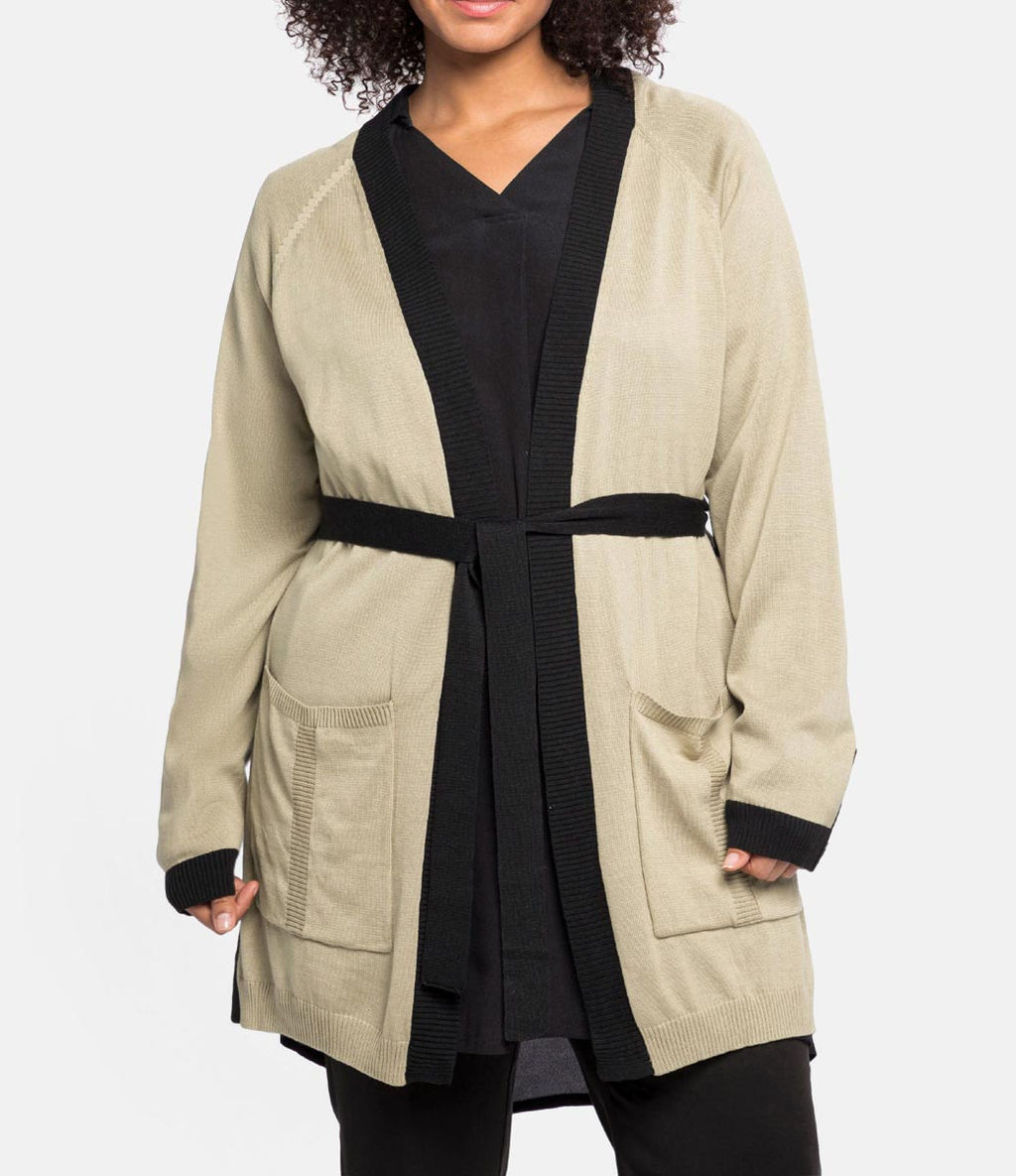 Кардиган, бежевый - Sheego фото 3