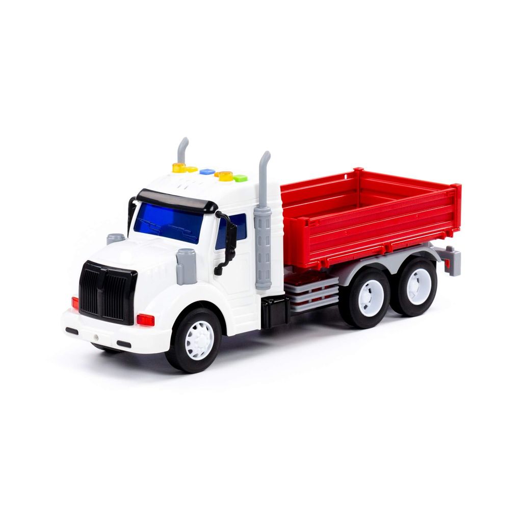 Профи, автомобиль бортовой инерционный (со светом и звуком) (красный) (в коробке) - Полесье фото 2