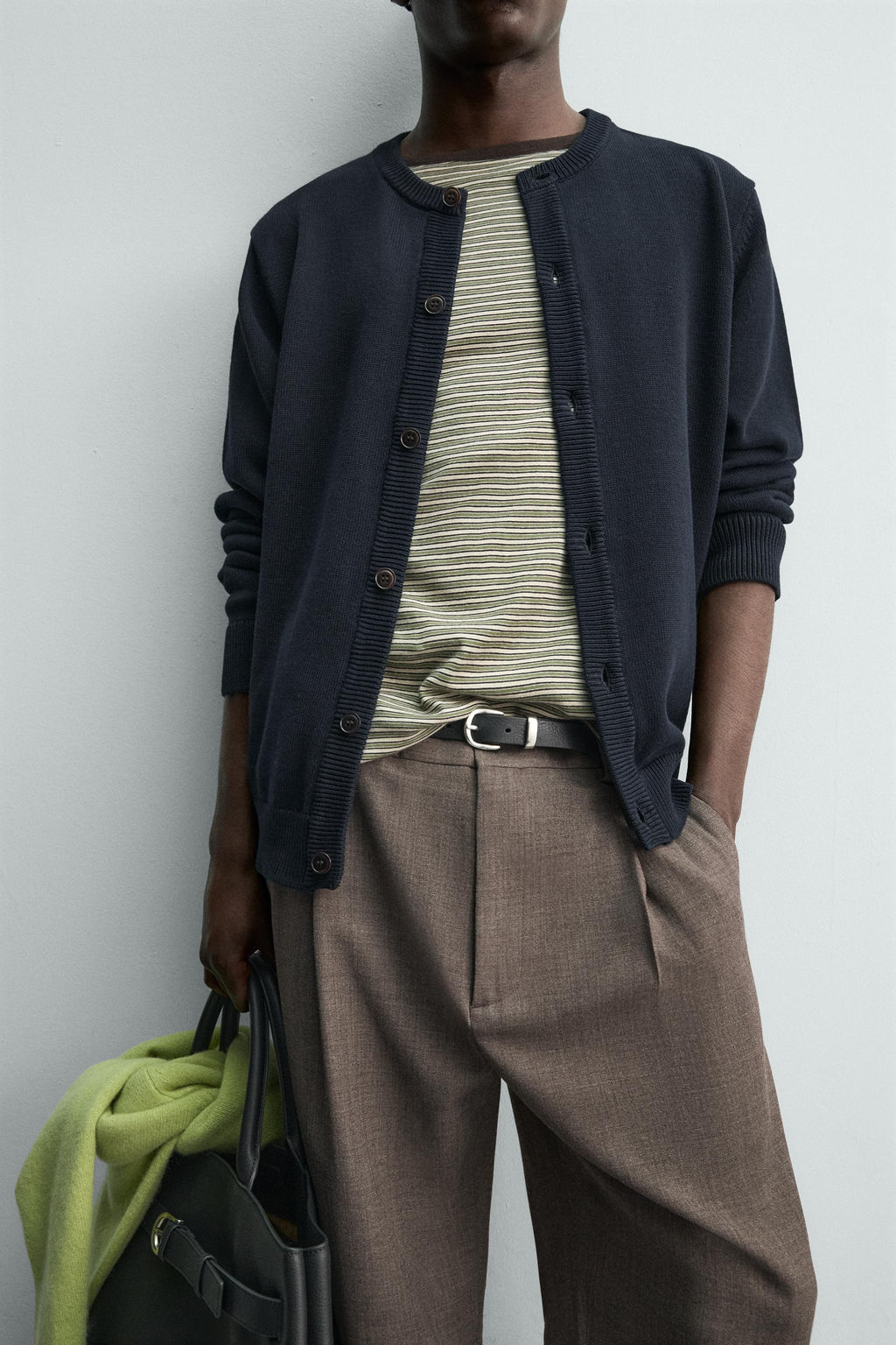 C?RDIGAN REGULAR FIT ALGOD?N / Marino oscuro - Zara фото 5