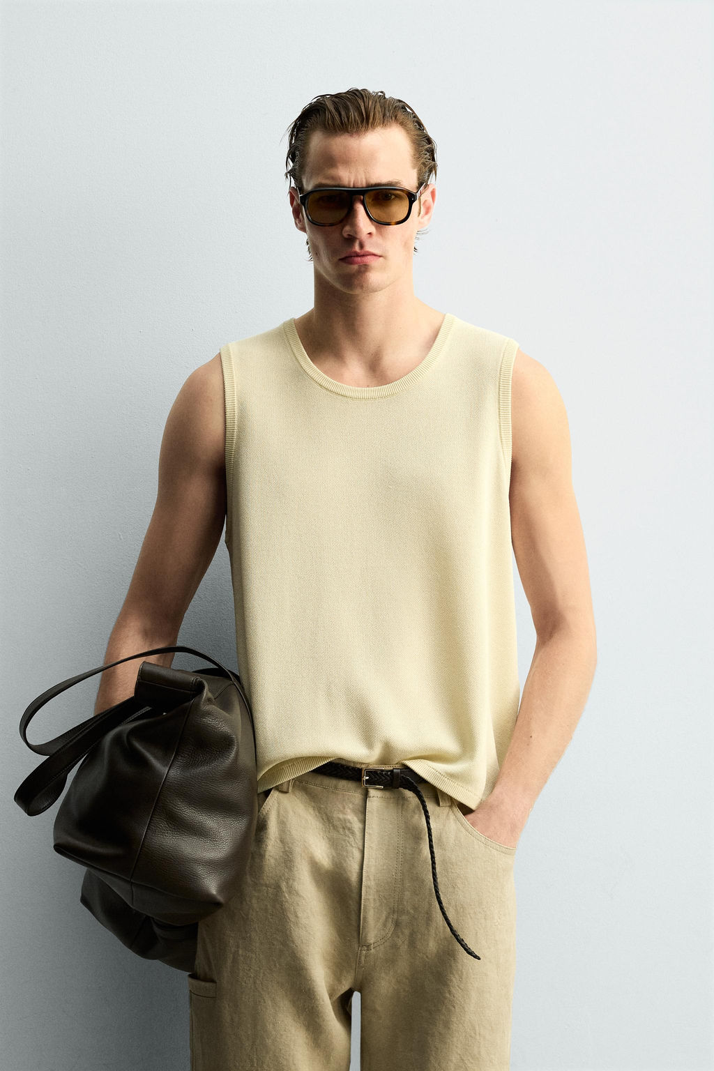 CHALECO PUNTO ESTRUCTURA / Beige claro - Zara фото 2