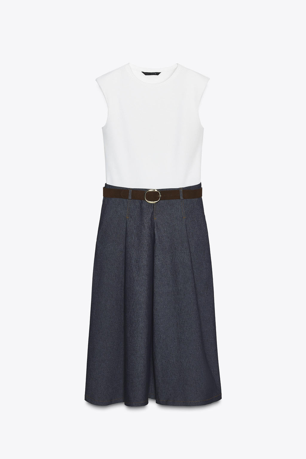 CONTRAST DRESS WITH BELT - Zara фото 5