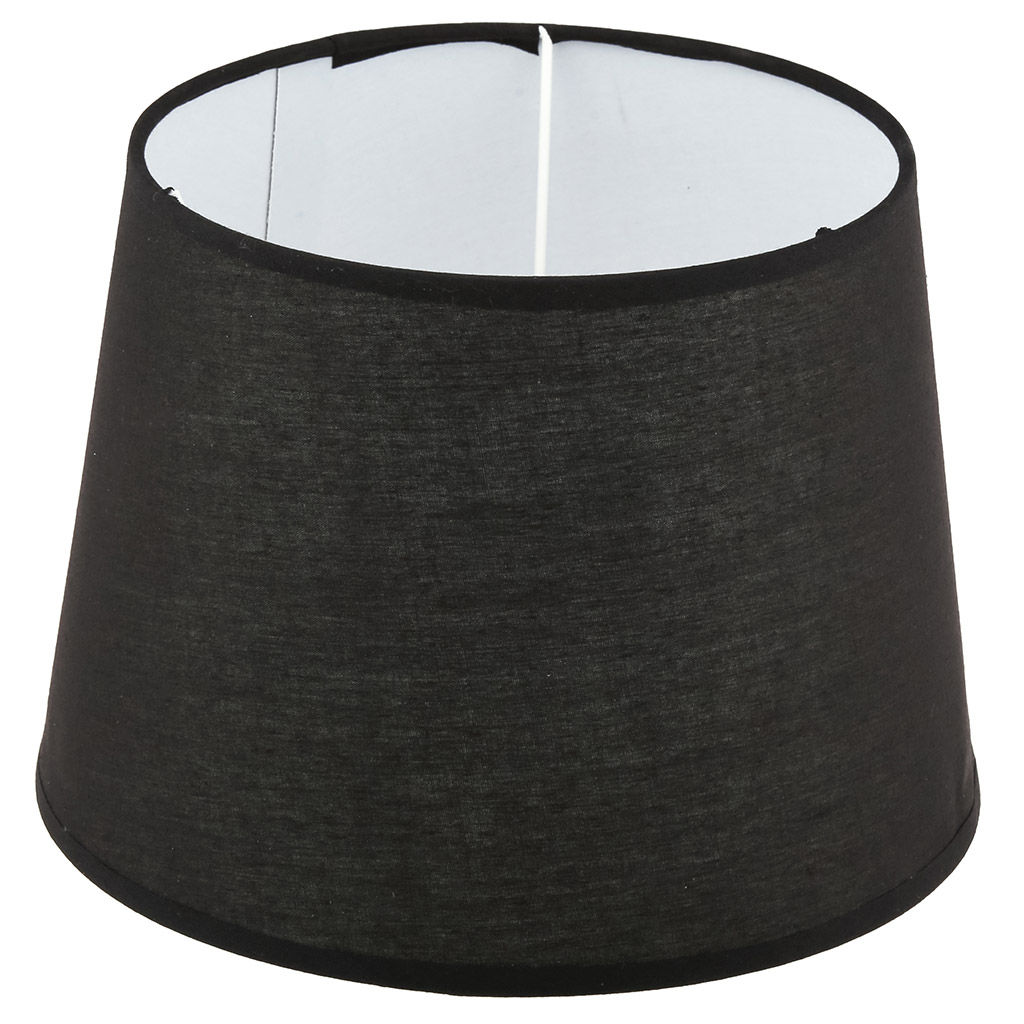 Светильник настольный "Гита" д22см, h33,5см, абажур текстильный д22см, h16,5см, цвет - черный, основание керамическое д15см, h22,7см, глянцевая глазурь, кракле, цвет - серый (Китай)