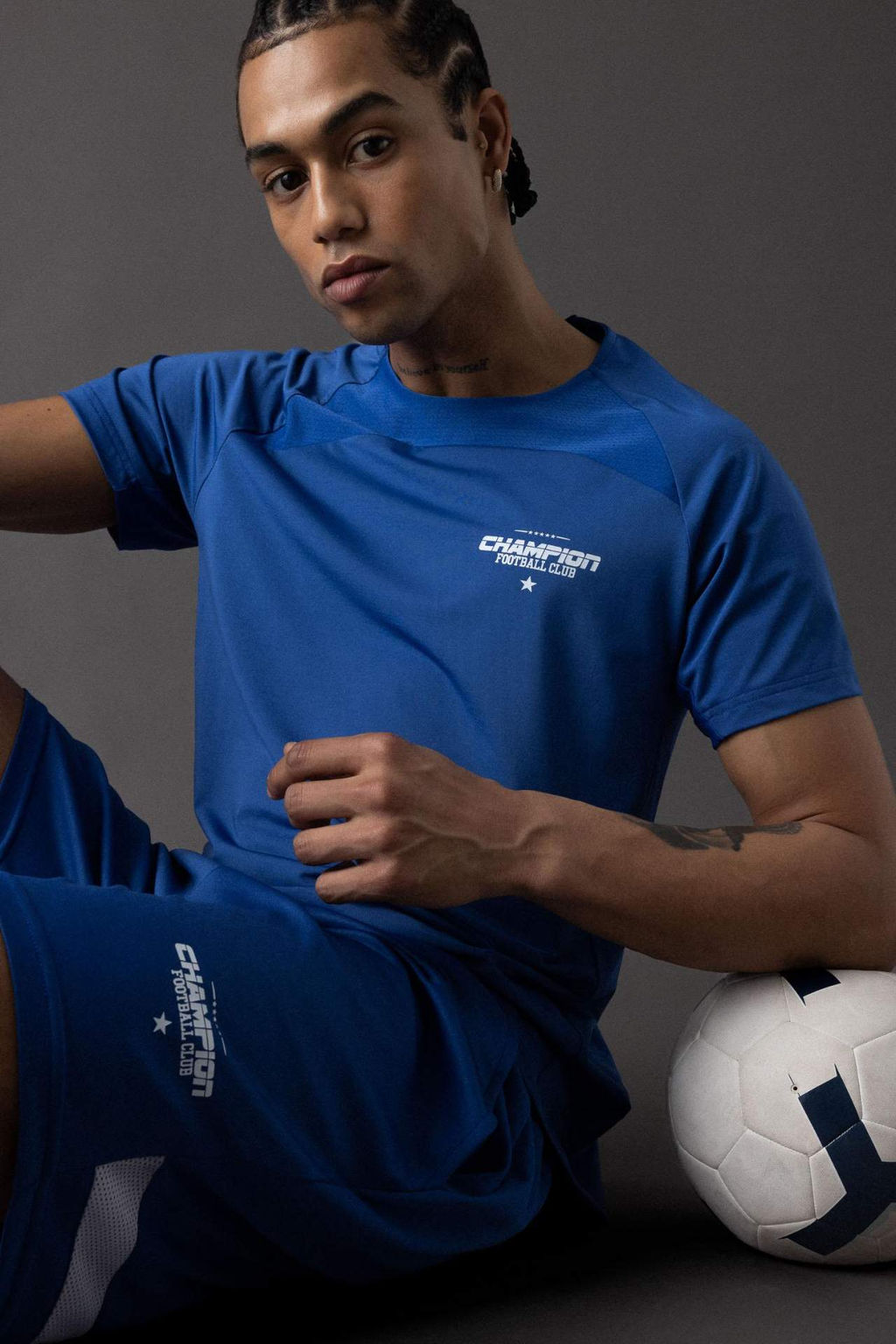 DeFactoFit Slim Fit Dar Kesim Bisiklet Yaka Bask?l? K?sa Kollu Sporcu Tisort  фото 2