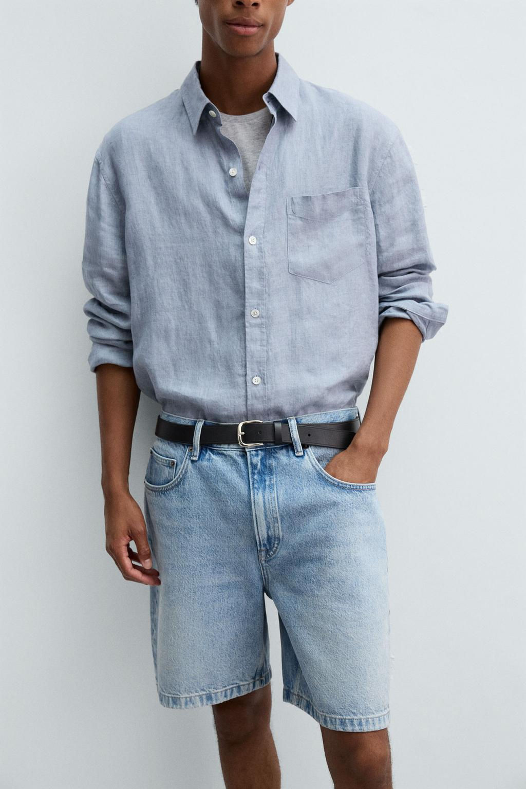 REGULAR FIT DENIM BERMUDA SHORTS - Zara фото 14
