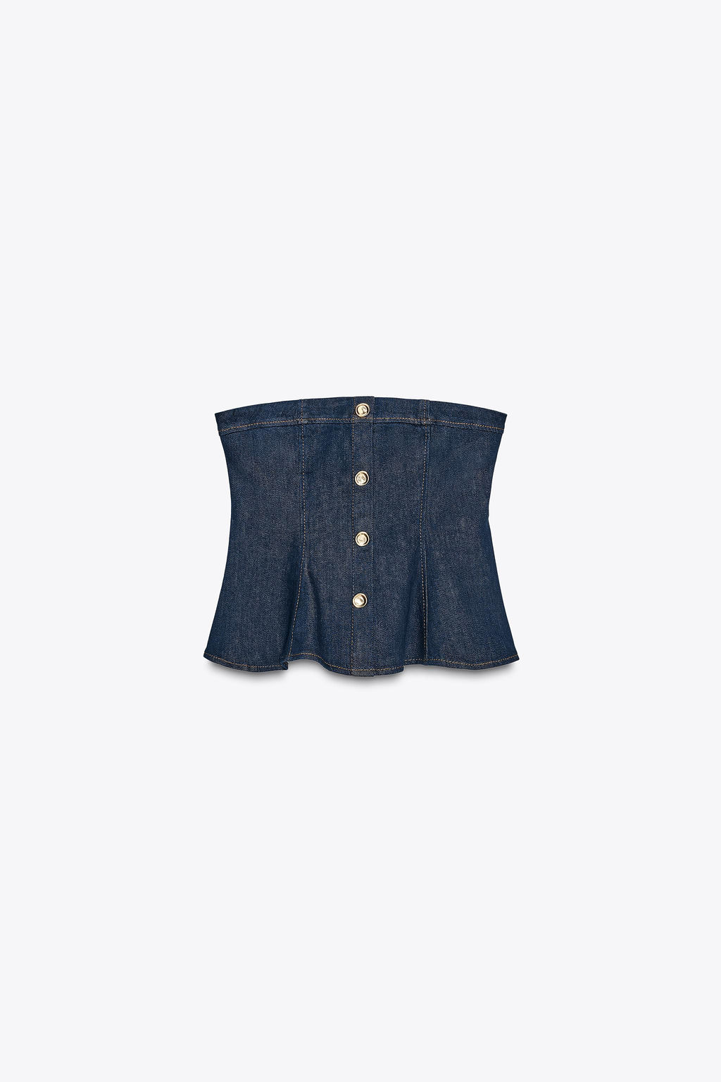 Z1975 DENIM PEPLUM TOP - Zara фото 5