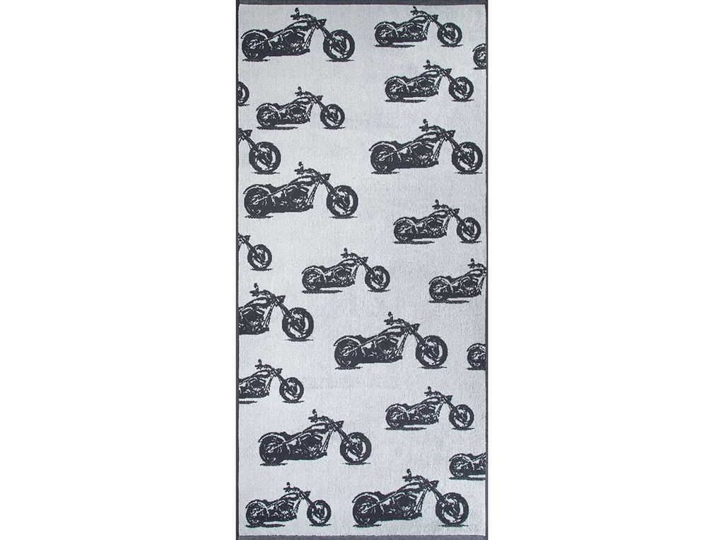 Полотенце махровое 6с102.411ж1 Мото-паттерн(антрацит) 67х150см