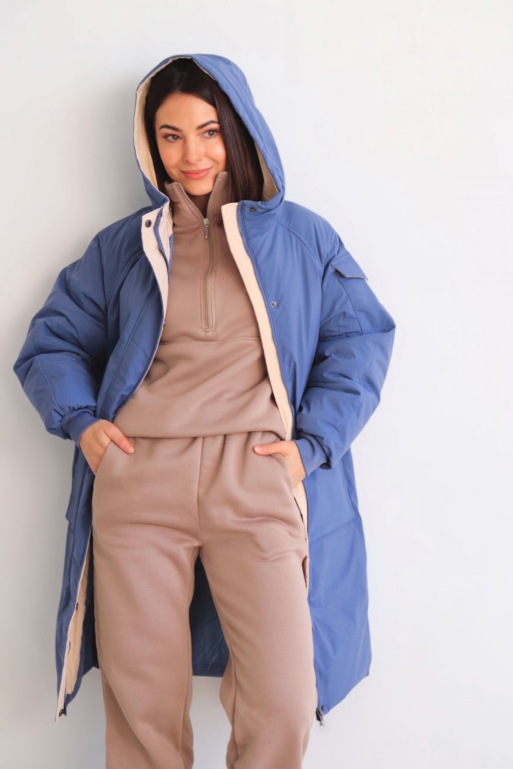 Martichelli Пальто демисезонное голубое  фото 3