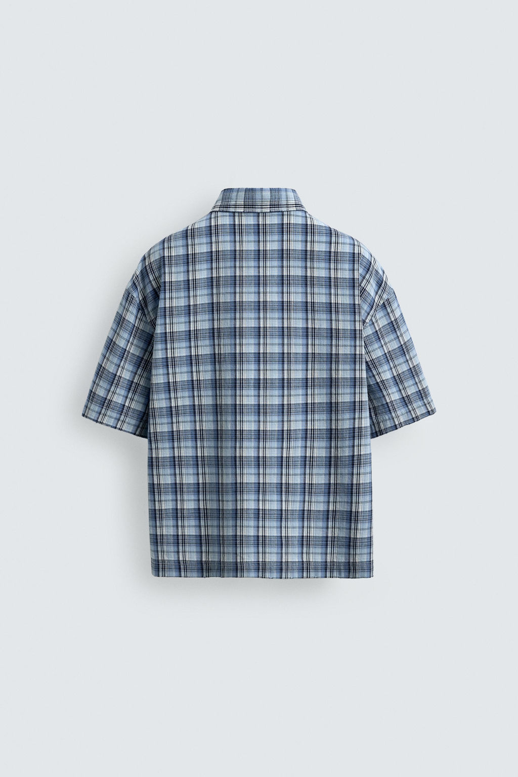 CAMISA BOXY FIT CUADROS / Azul - Zara фото 8