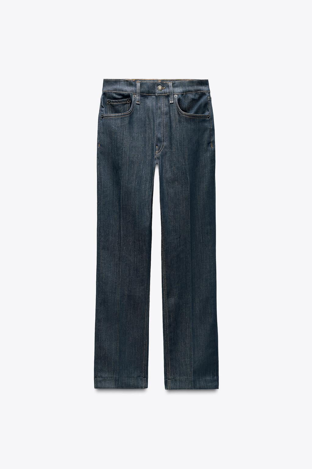 ZW COLLECTION HIGH-WAIST BOOTCUT CROPPED JEANS - Zara фото 9