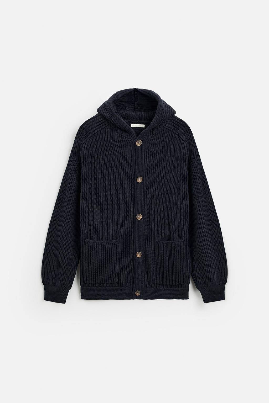 PURL KNIT HOODED CARDIGAN - Zara фото 5
