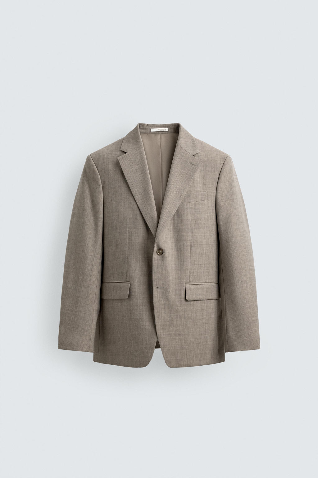 BLAZER TRAJE CONFORT CON LANA / Gris / Beige - Zara фото 6
