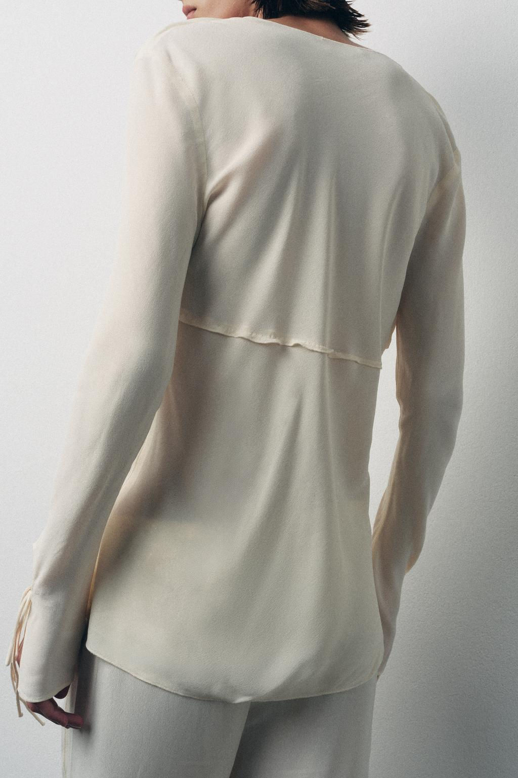 FRONT LACING SHIRT - Zara фото 3