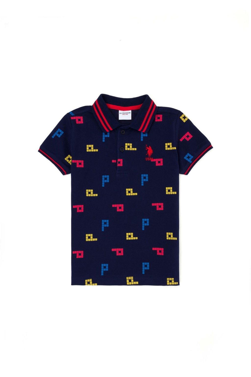 U. S. Polo Assn Темно-синяя футболка с воротником-поло для мальчика - U.s. polo assn фото 4