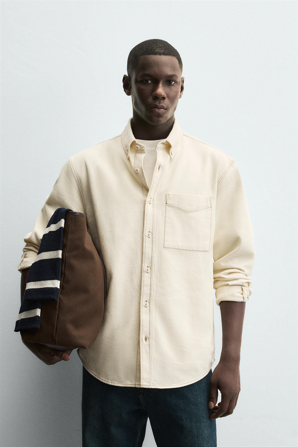 CONTRAST STITCHING OVERSHIRT - Zara фото 2