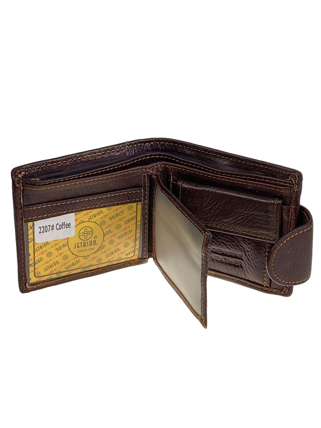 Портмоне мужское из натуральной кожи , цвет кофе - Greta фото 2