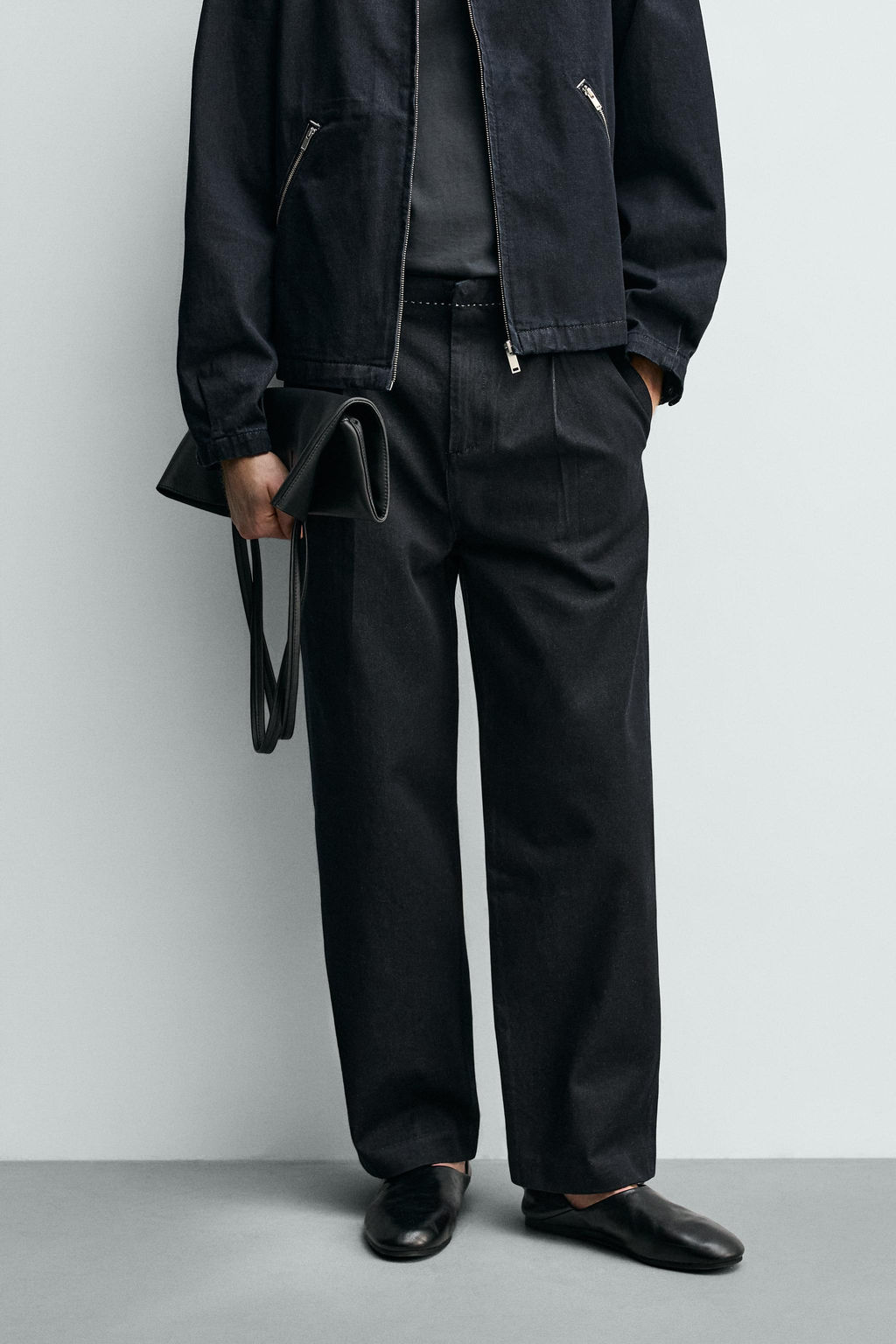 PANTAL?N CHINO DENIM PESPUNTES CONTRASTE / ?ndigo - Zara фото 2