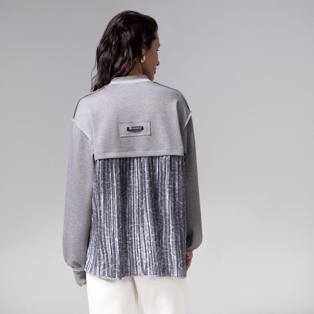 Свитшот со швами наружу, Успех в руках (серый) - Charutti фото 5