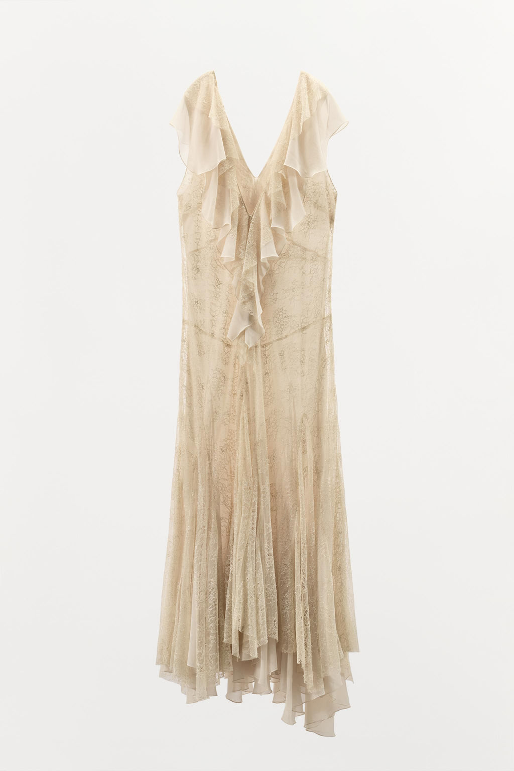ZW COLLECTION LACE FRILL DRESS - Zara фото 11