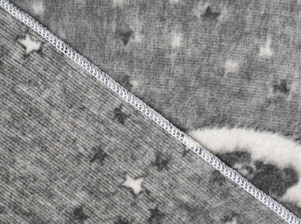 Одеяло 60% п/шерсть жаккард 100*140 " Мишки" цв серый