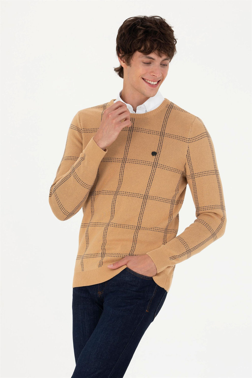 U. S. Polo Assn Мужской песочный свитер - U.s. polo assn фото 8