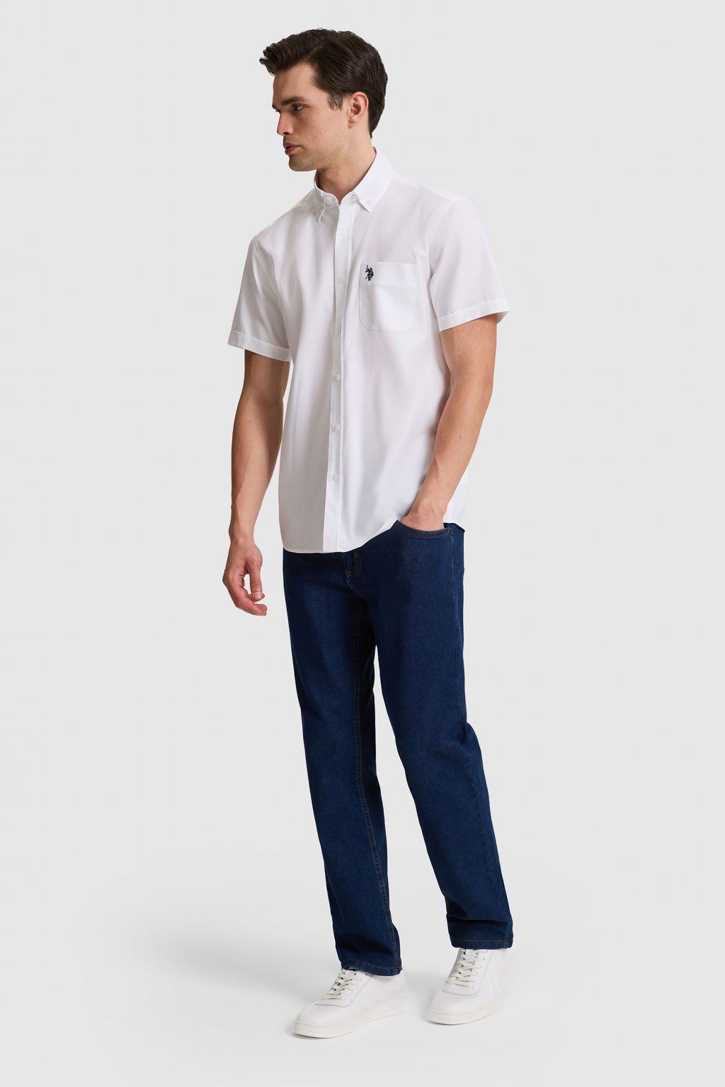 Erkek Beyaz K_sa Kollu G_mlek - U.s. polo assn фото 4