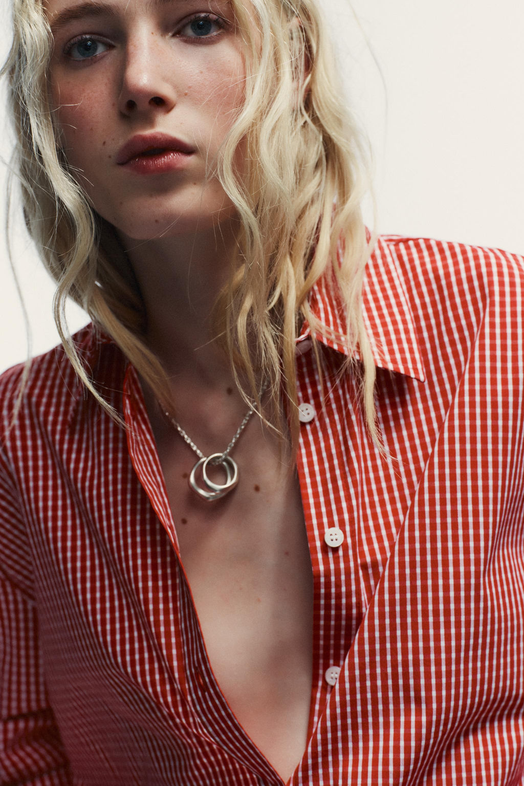 OVERSIZE CHECK POPLIN SHIRT - Zara фото 2